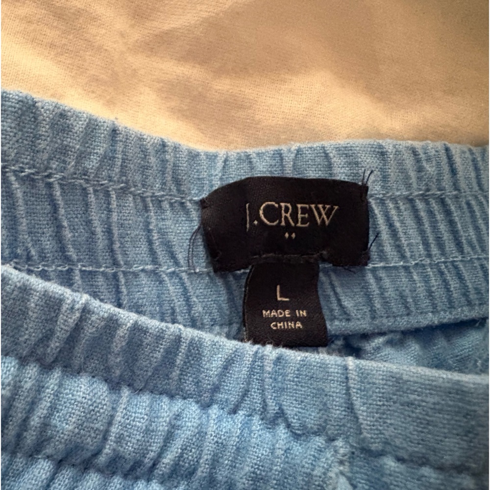J. Crew Light Blue Cotton Drawstring Shorts - Picture 3 of 4